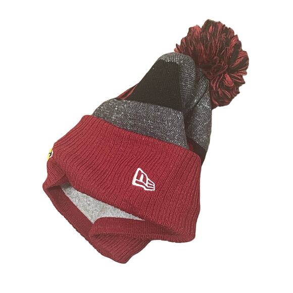 Arizona‎ Cardinals Football Red Sport Knit New Era Beanie Winter Hat NFL Pom Pom - Picture 3 of 5